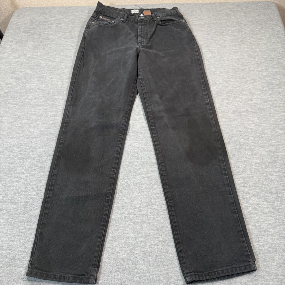 Calvin‎ Klein Jeans Women 8 Black Straight Leg 100% Cotton Mid Rise Casual